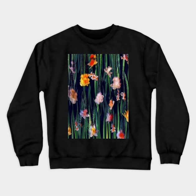 Narzissus Pattern Crewneck Sweatshirt by EviRadauscher